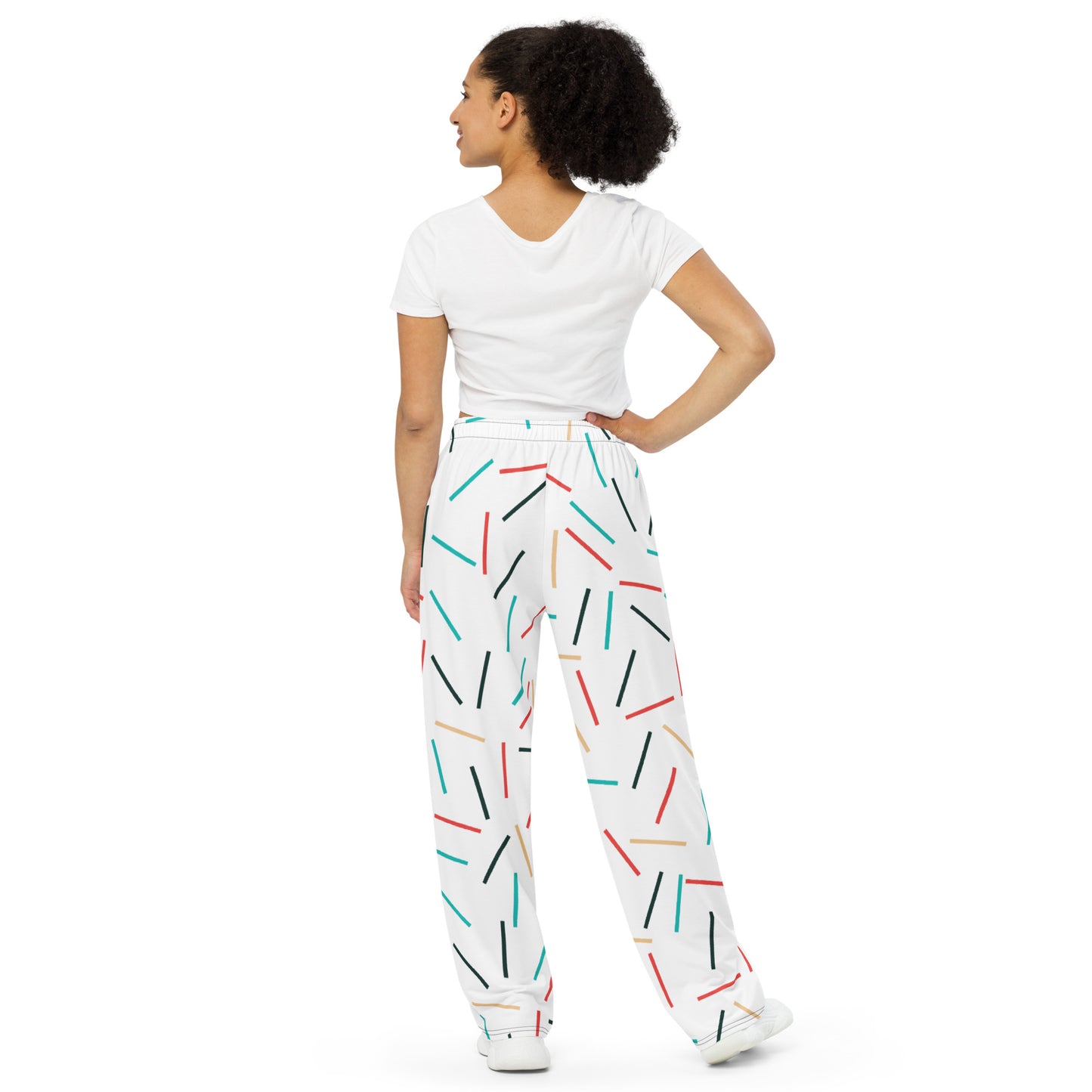 Sprinkles print unisex wide-leg pants