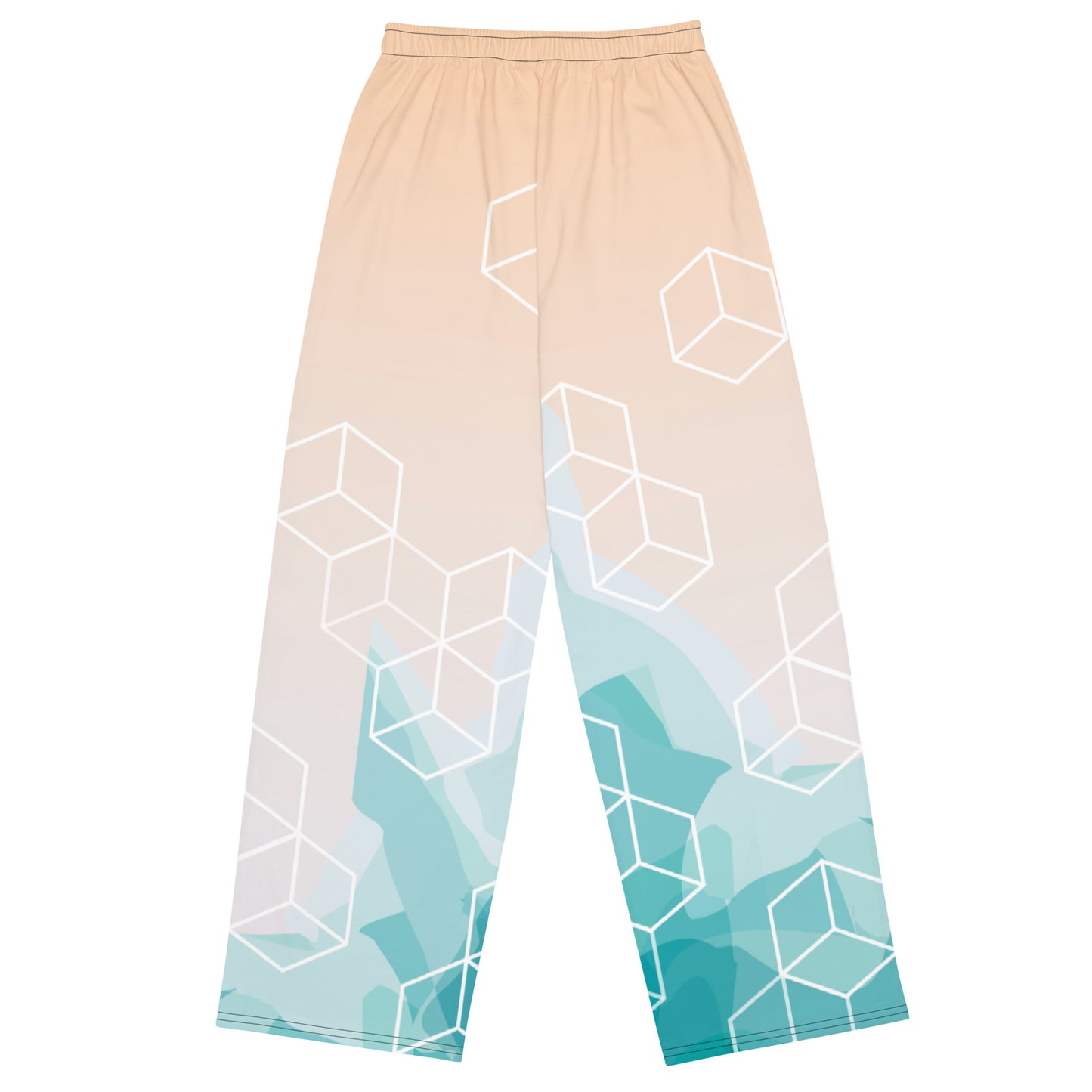 Light Block Design print unisex wide-leg pants