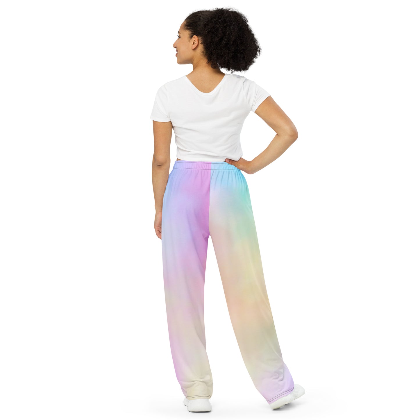 Tie Die print unisex wide-leg pants