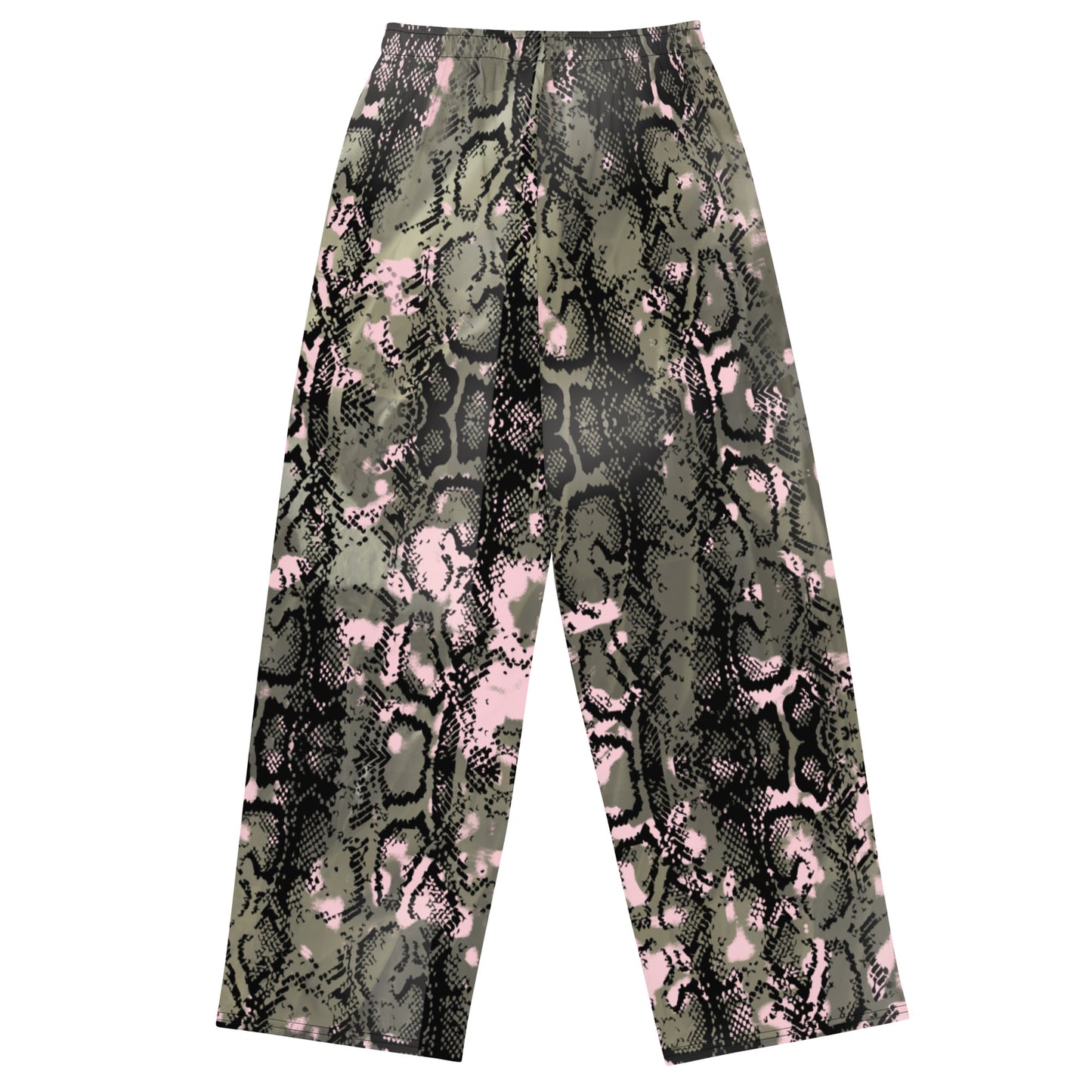 Snake Skin print unisex wide-leg pants