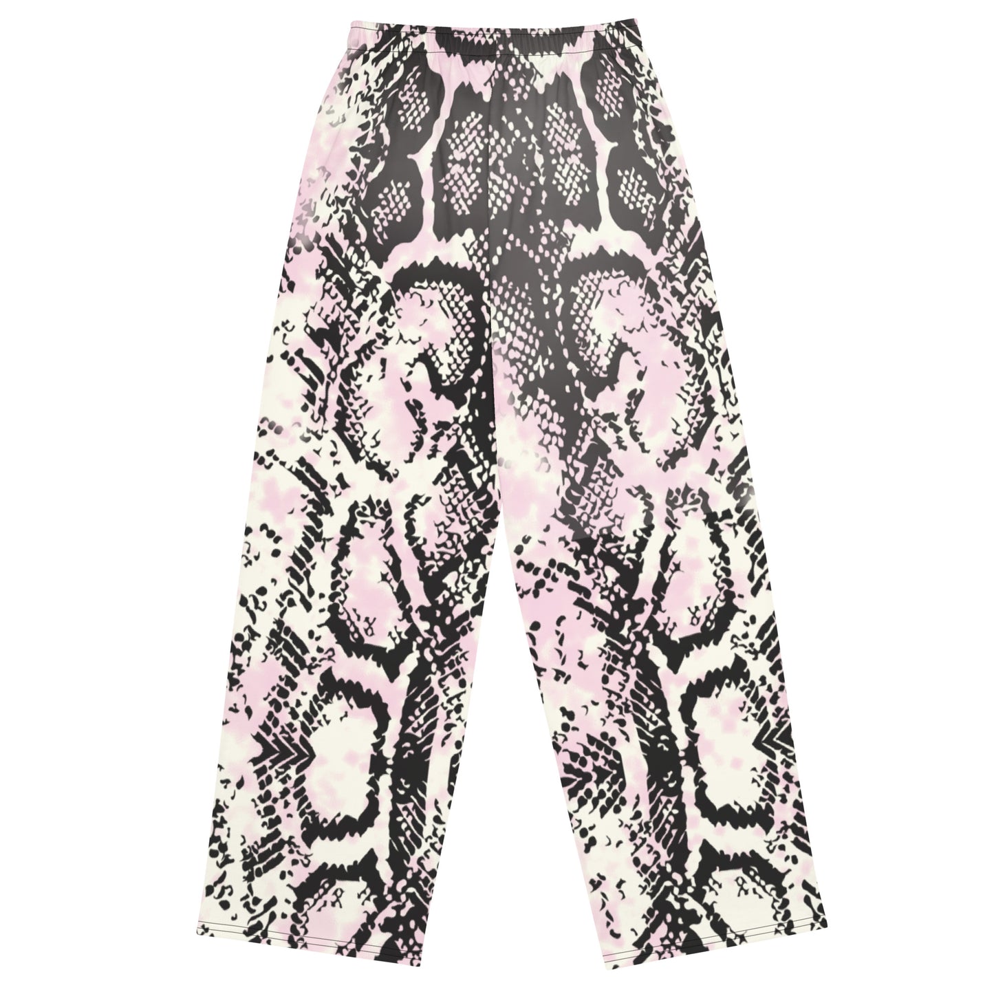 Snake Skin print unisex wide-leg pants