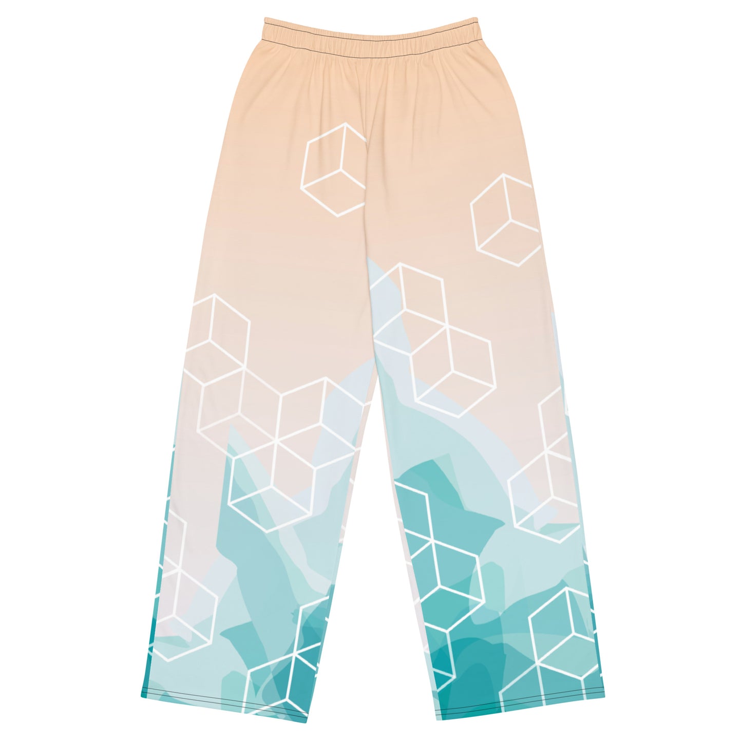 Light Block Design print unisex wide-leg pants