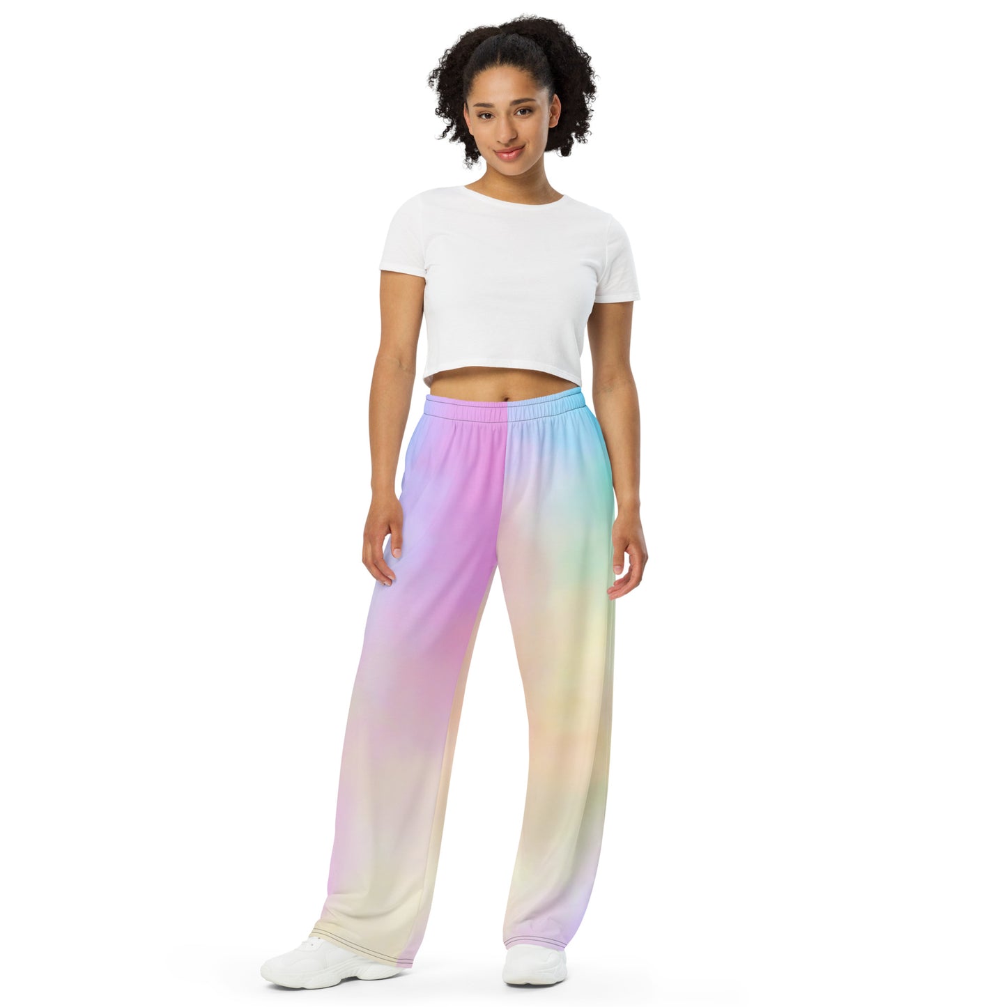 Tie Die print unisex wide-leg pants