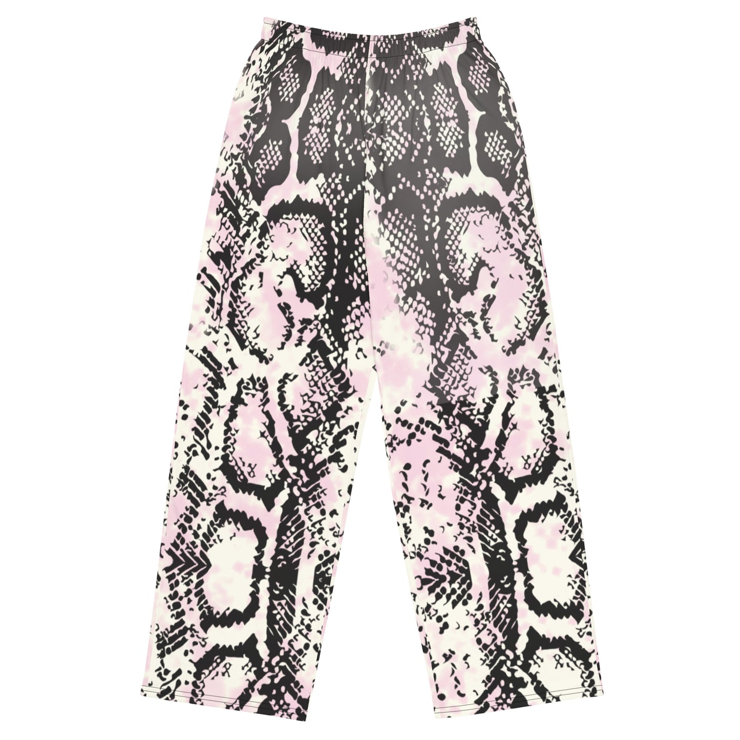 Snake Skin print unisex wide-leg pants