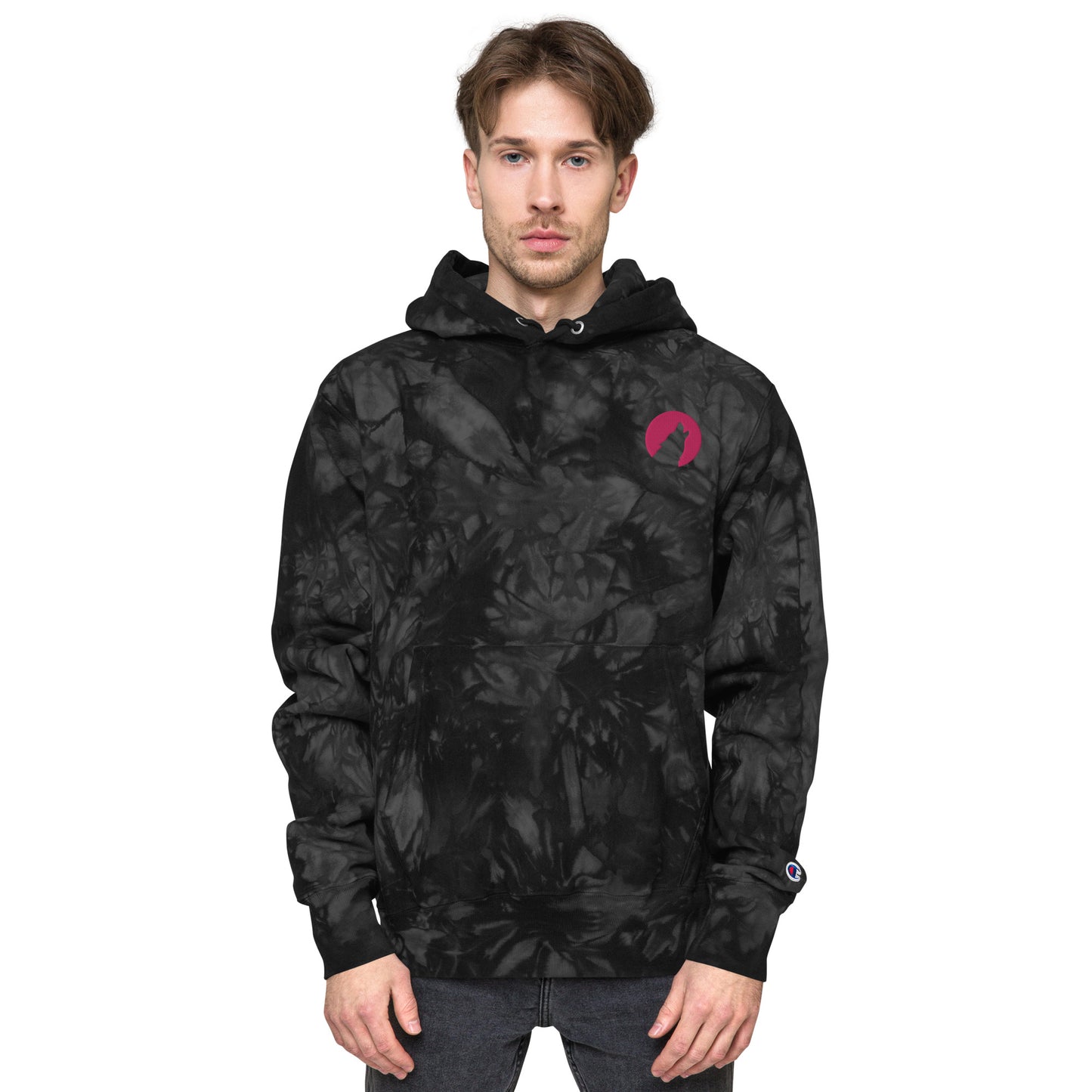 Wolf Unisex Champion tie-dye hoodie